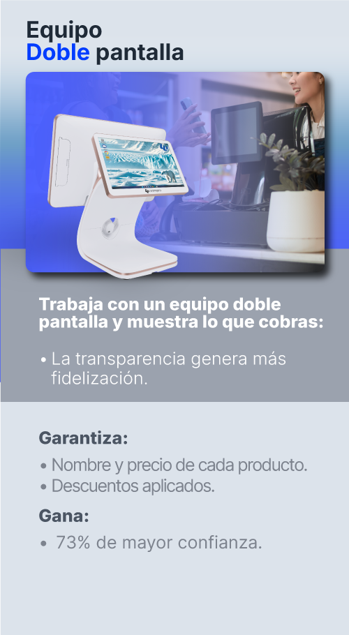 Punto de venta doble pantalla