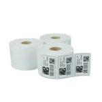 Rollo de etiquetas adhesivas blancas
