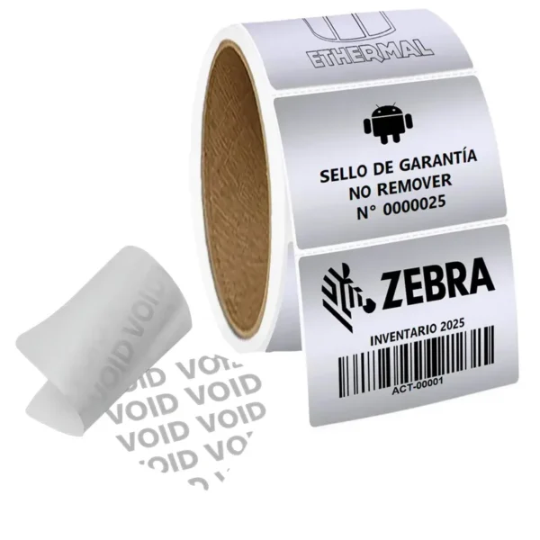 Etiqueta VOID de seguridad 5,1 x 2,5 cm, foto