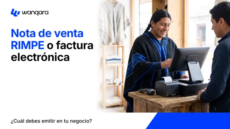 Nota de venta RIMPE o factura electrónica