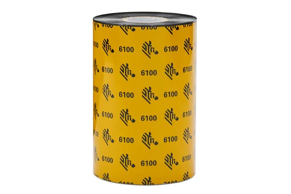 Ribbon Zebra 6100 de Cera Resina 64 mm x 74 m – foto
