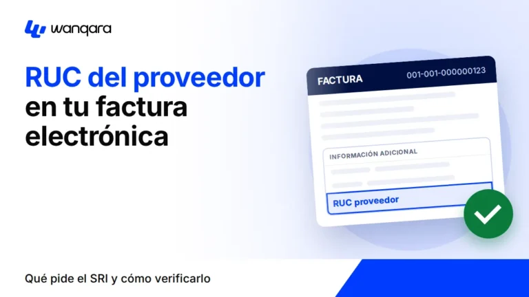 RUC del proveedor en la factura electrónica