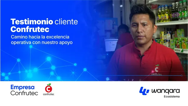 Diego Llangari, administrador de Confrutec, en el video de su testimonio como cliente de Wanqara