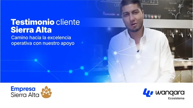 Representante de Sierra Alta en el video de su testimonio como cliente de Wanqara